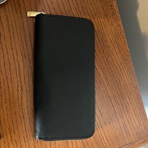 Black Zip Around Wallet EUC